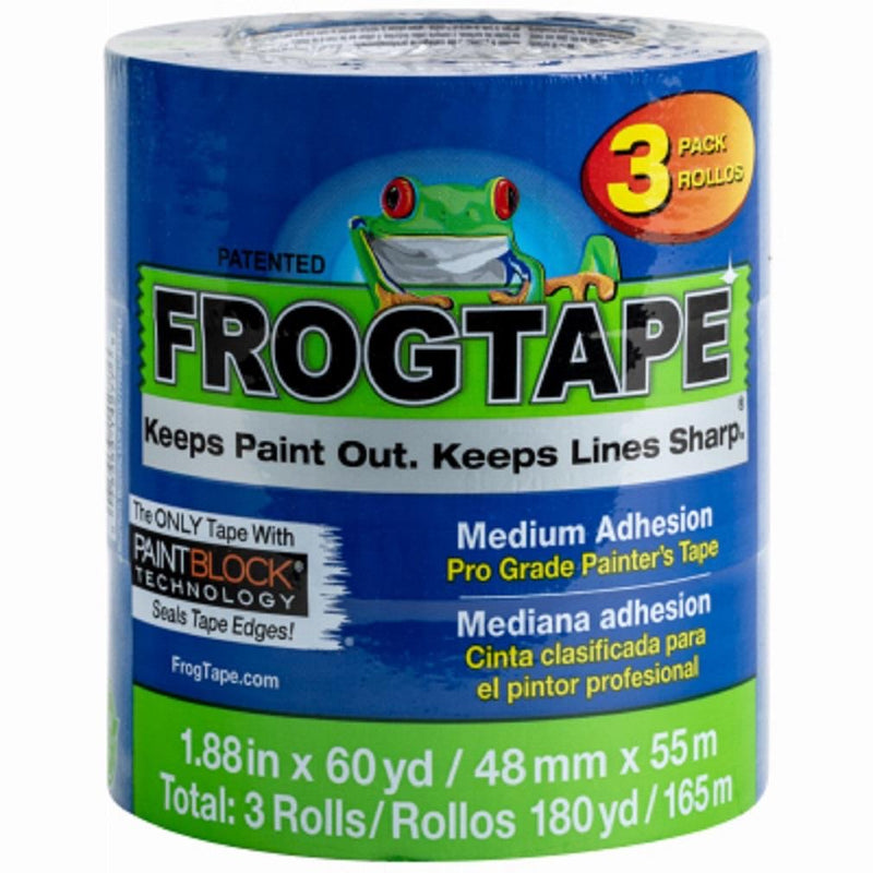 FrogTape®️ Pro Grade Painter’s Tape- Blue, 3pk, 1.88in x 60yd